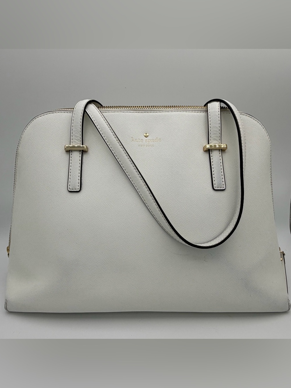 Kate Spade Cedar Street Maise Satchel White Crossbody Tote Leather Bag